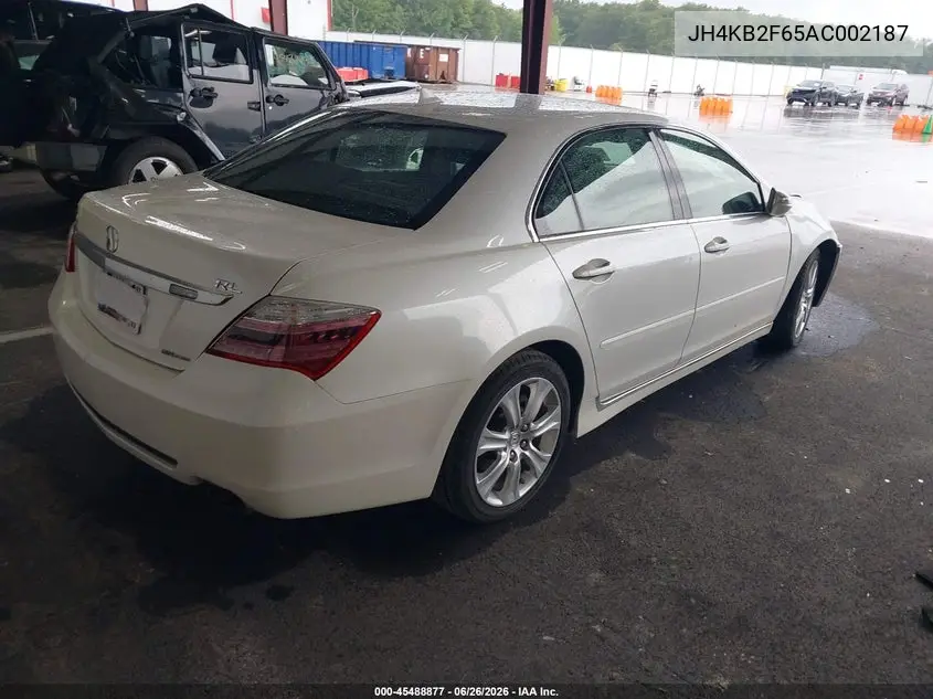 2010 Acura Rl 3.7 VIN: JH4KB2F65AC002187 Lot: 45488877
