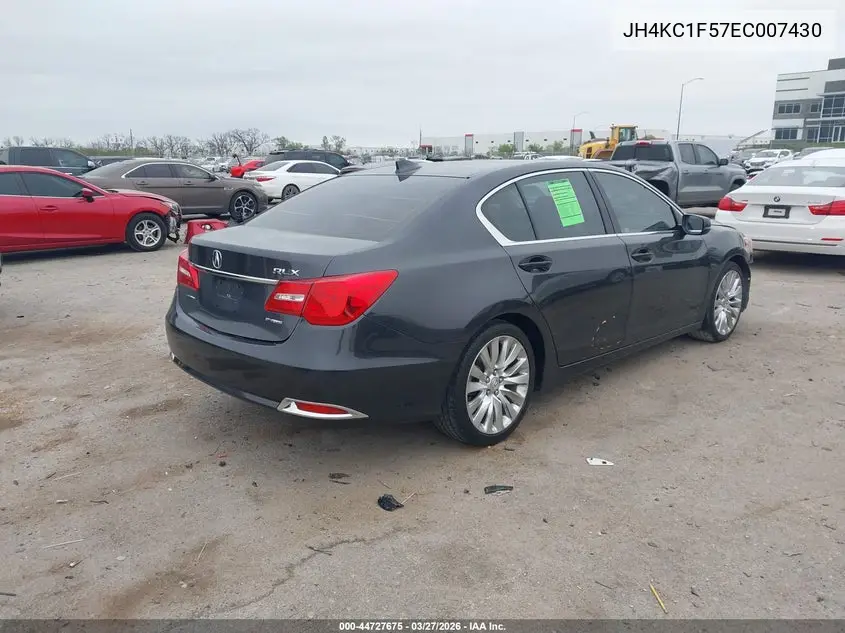 2014 Acura Rlx VIN: JH4KC1F57EC007430 Lot: 44727675