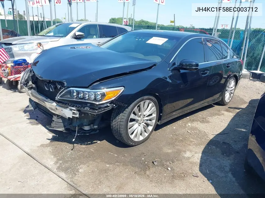2014 Acura Rlx VIN: JH4KC1F58EC003712 Lot: 45138999