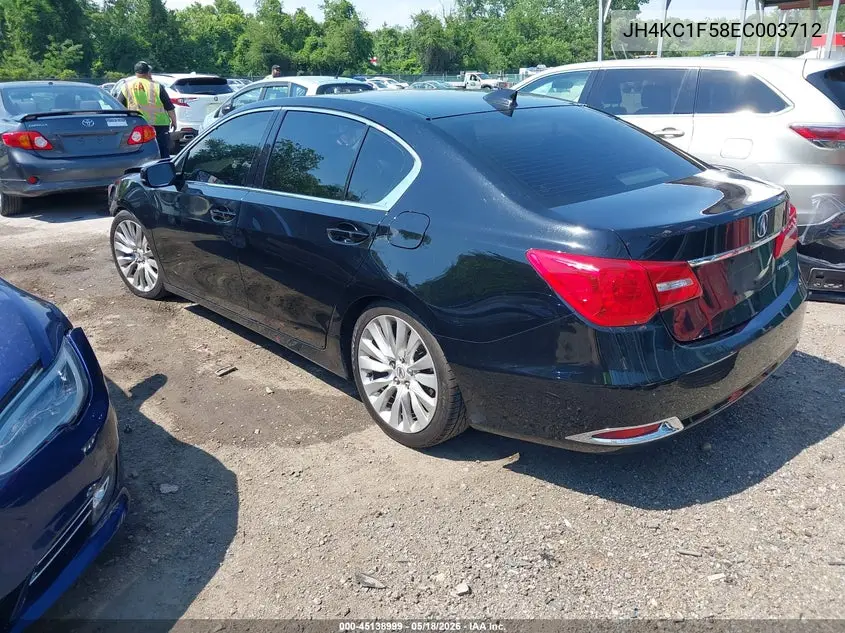 2014 Acura Rlx VIN: JH4KC1F58EC003712 Lot: 45138999