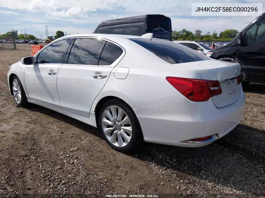 2014 Acura Rlx Sport Hybrid Technology Package VIN: JH4KC2F58EC000296 Lot: 45337206