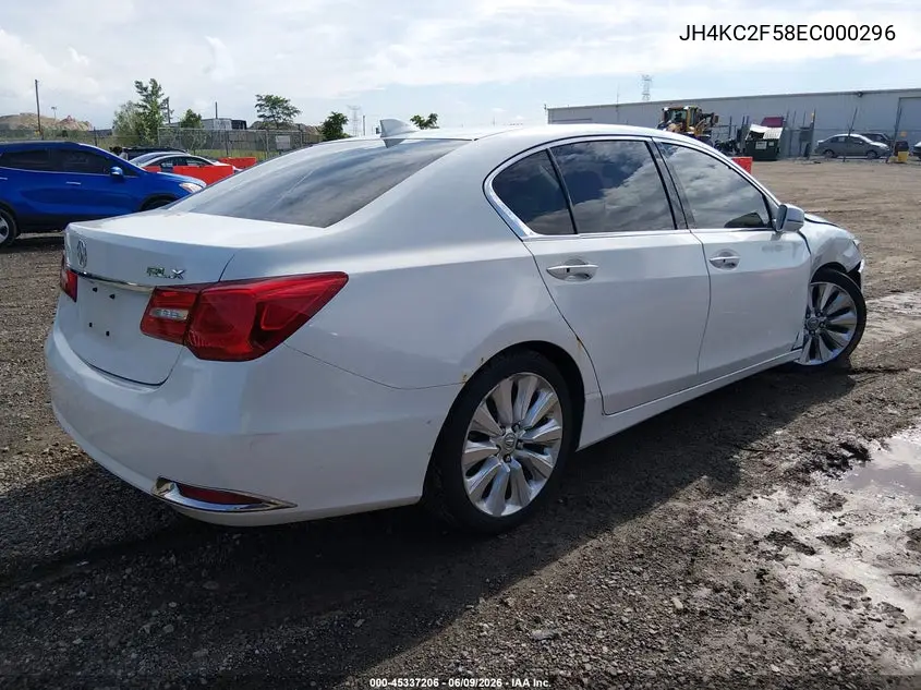 2014 Acura Rlx Sport Hybrid Technology Package VIN: JH4KC2F58EC000296 Lot: 45337206