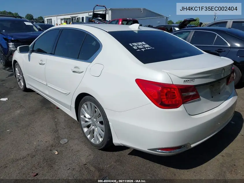 2014 Acura Rlx VIN: JH4KC1F35EC002404 Lot: 45352438