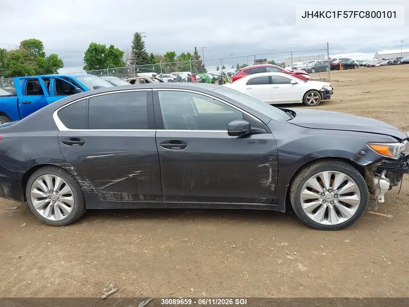 2015 Acura Rlx Tech VIN: JH4KC1F57FC800101 Lot: 30089659