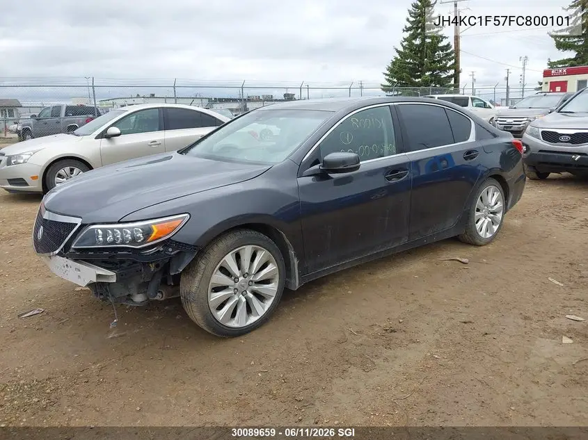 2015 Acura Rlx Tech VIN: JH4KC1F57FC800101 Lot: 30089659