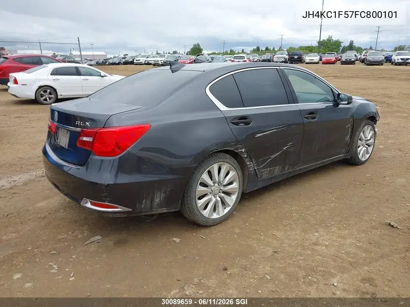 2015 Acura Rlx Tech VIN: JH4KC1F57FC800101 Lot: 30089659