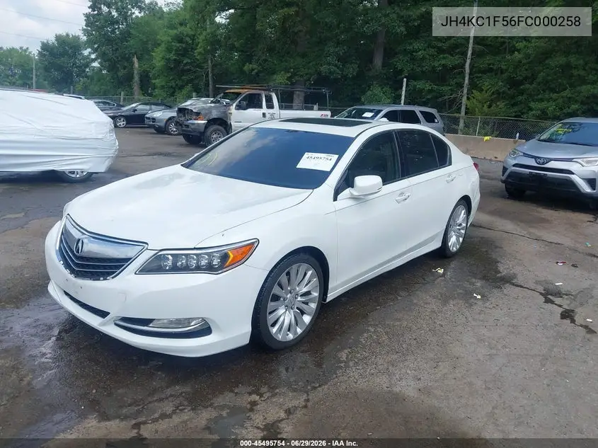 2015 Acura Rlx VIN: JH4KC1F56FC000258 Lot: 45495754