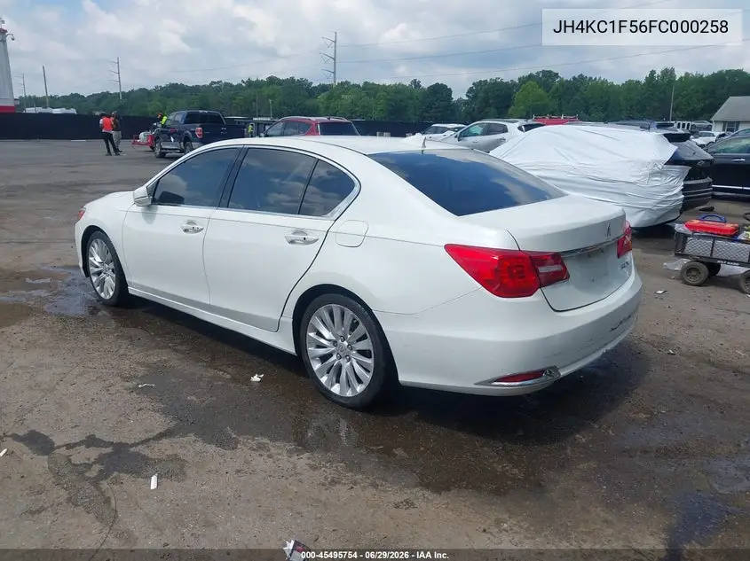 2015 Acura Rlx VIN: JH4KC1F56FC000258 Lot: 45495754