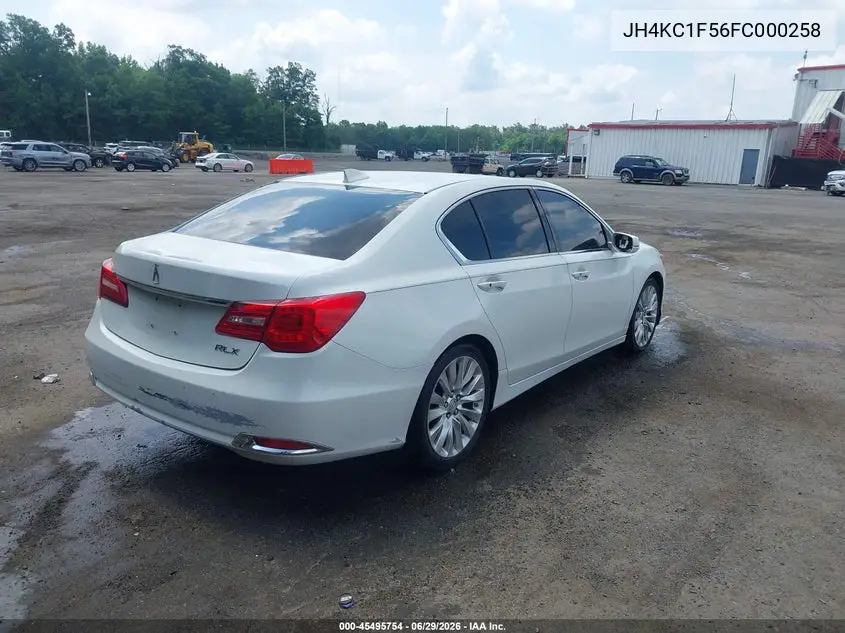 2015 Acura Rlx VIN: JH4KC1F56FC000258 Lot: 45495754