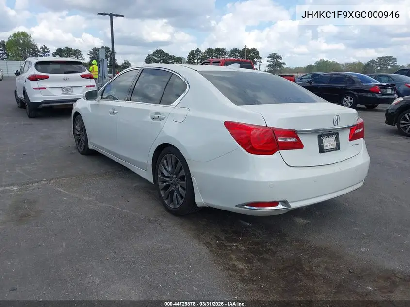 2016 Acura Rlx Advance Package VIN: JH4KC1F9XGC000946 Lot: 44729878