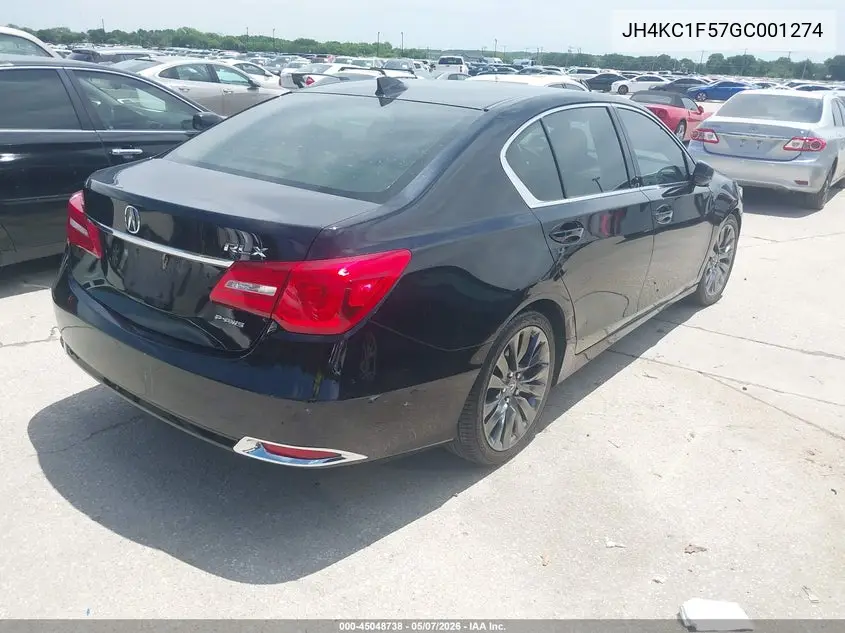 2016 Acura Rlx Technology Package VIN: JH4KC1F57GC001274 Lot: 45048738