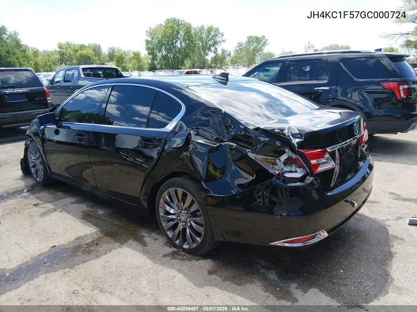 2016 Acura Rlx Technology Package VIN: JH4KC1F57GC000724 Lot: 45058497