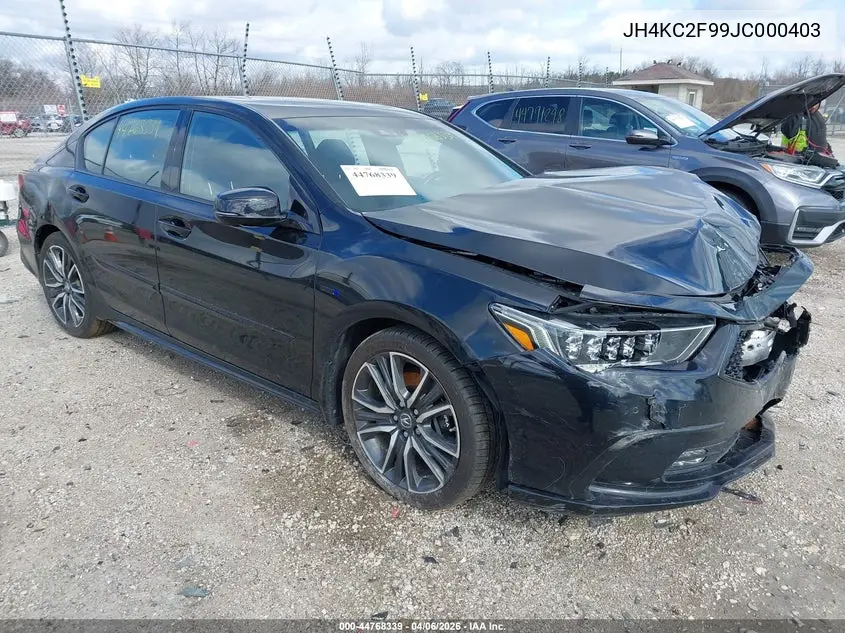 2018 Acura Rlx Sport Hybrid Advance Package VIN: JH4KC2F99JC000403 Lot: 44768339