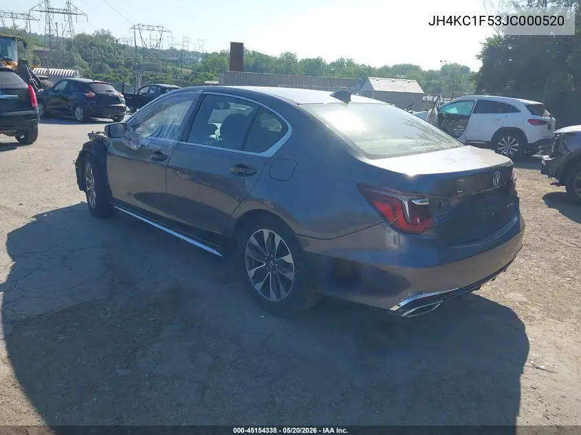 2018 Acura Rlx VIN: JH4KC1F53JC000520 Lot: 45154338