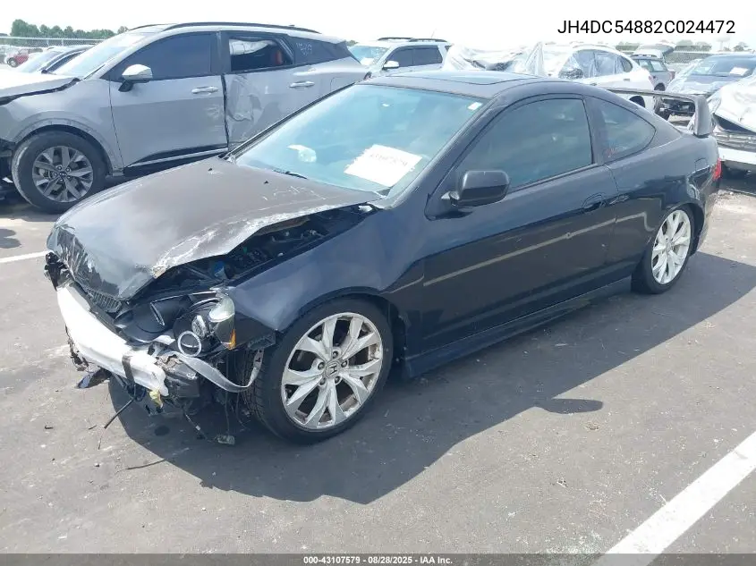 2002 Acura Rsx VIN: JH4DC54882C024472 Lot: 43107579