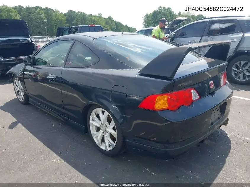 2002 Acura Rsx VIN: JH4DC54882C024472 Lot: 43107579