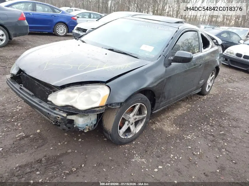 2002 Acura Rsx VIN: JH4DC54842C018376 Lot: 44169266