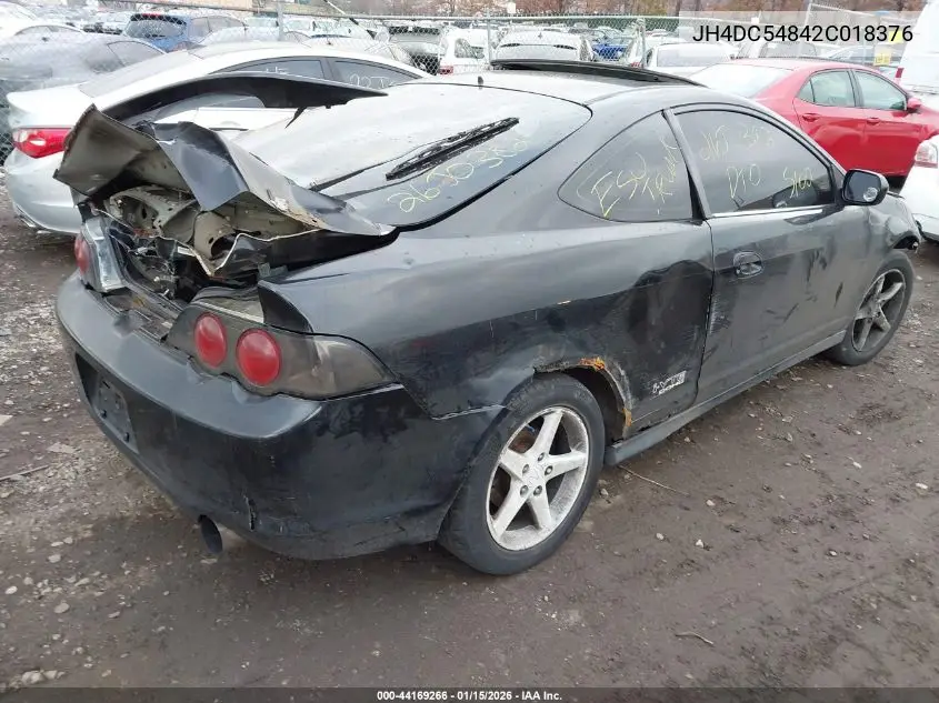 2002 Acura Rsx VIN: JH4DC54842C018376 Lot: 44169266