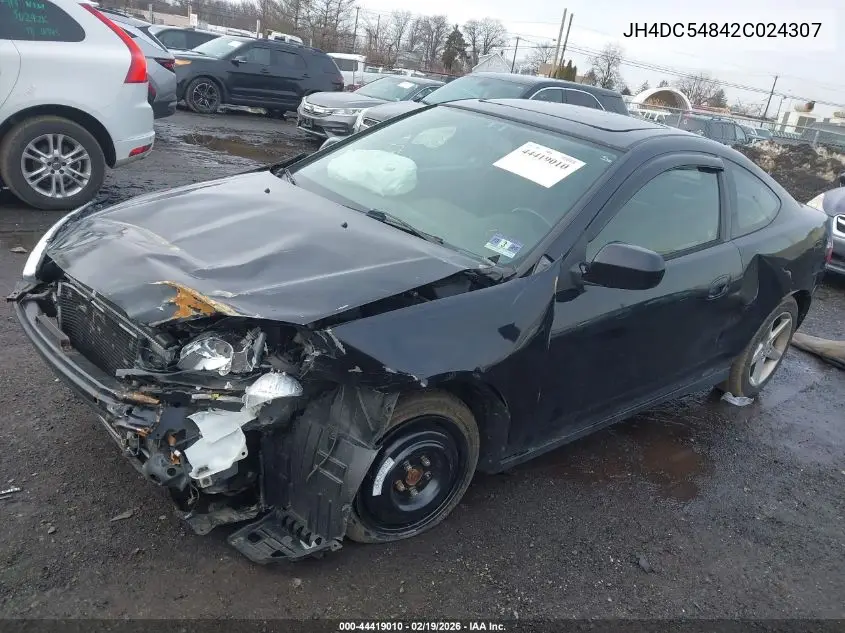 2002 Acura Rsx VIN: JH4DC54842C024307 Lot: 44419010