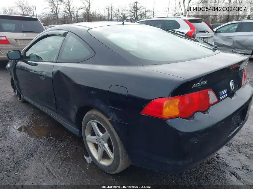 2002 Acura Rsx VIN: JH4DC54842C024307 Lot: 44419010