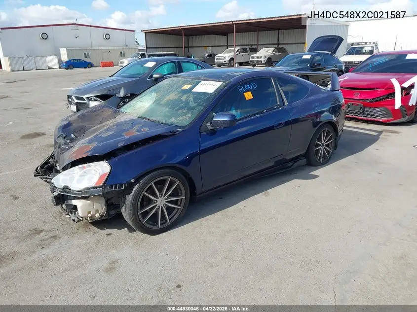2002 Acura Rsx VIN: JH4DC548X2C021587 Lot: 44930046