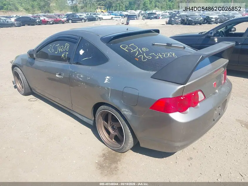 2002 Acura Rsx VIN: JH4DC54862C026852 Lot: 45146544