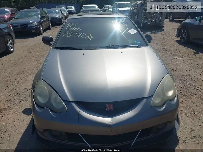 2002 Acura Rsx VIN: JH4DC54862C026852 Lot: 45146544