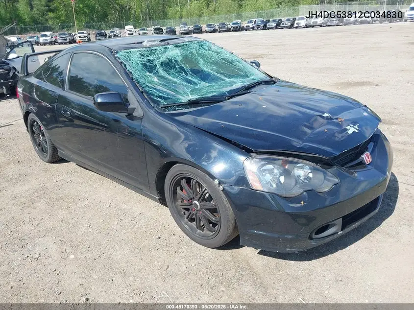 2002 Acura Rsx VIN: JH4DC53812C034830 Lot: 45170393