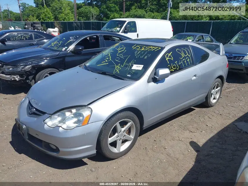 2002 Acura Rsx VIN: JH4DC54872C029999 Lot: 45329397
