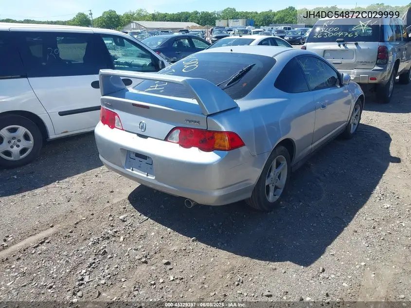 2002 Acura Rsx VIN: JH4DC54872C029999 Lot: 45329397