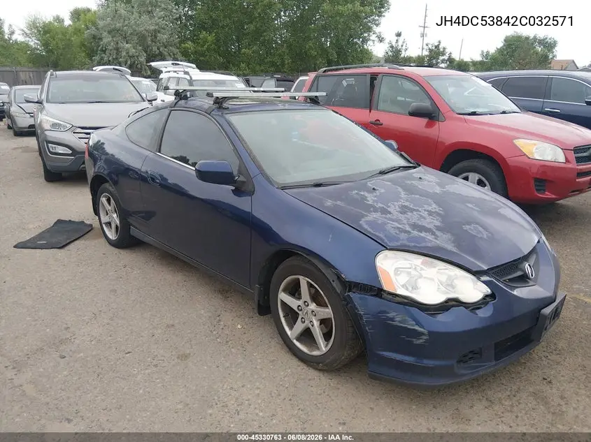 2002 Acura Rsx VIN: JH4DC53842C032571 Lot: 45330763