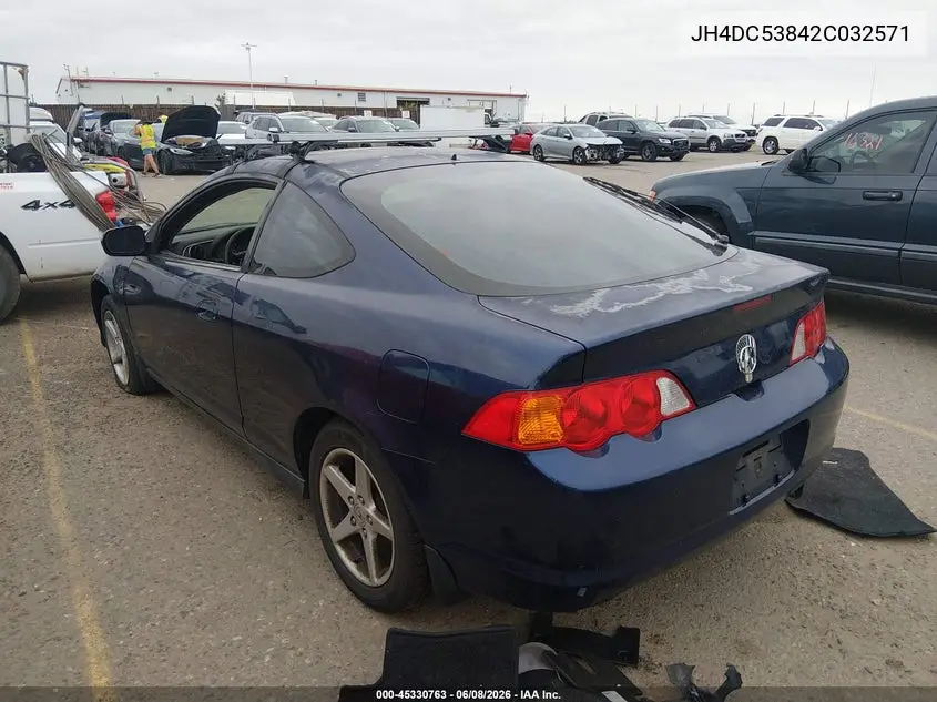 2002 Acura Rsx VIN: JH4DC53842C032571 Lot: 45330763