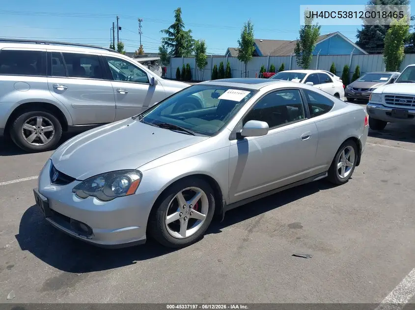 2002 Acura Rsx VIN: JH4DC53812C018465 Lot: 45337197