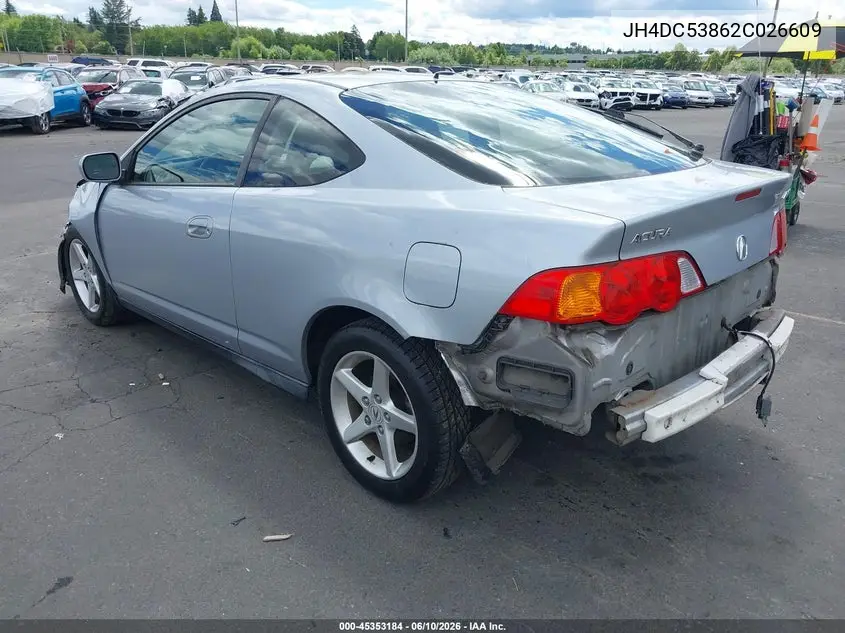 2002 Acura Rsx VIN: JH4DC53862C026609 Lot: 45353184