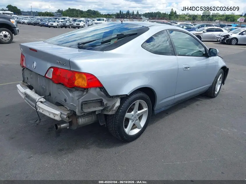 2002 Acura Rsx VIN: JH4DC53862C026609 Lot: 45353184