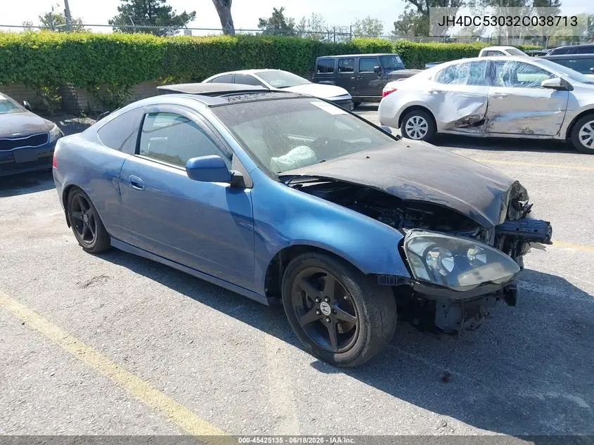 2002 Acura Rsx Type S VIN: JH4DC53032C038713 Lot: 45425135