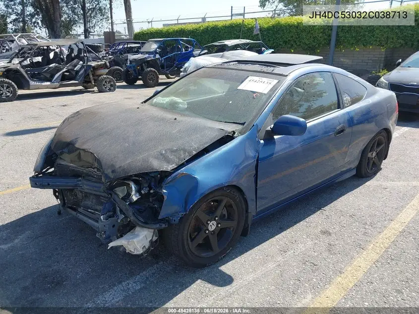 2002 Acura Rsx Type S VIN: JH4DC53032C038713 Lot: 45425135