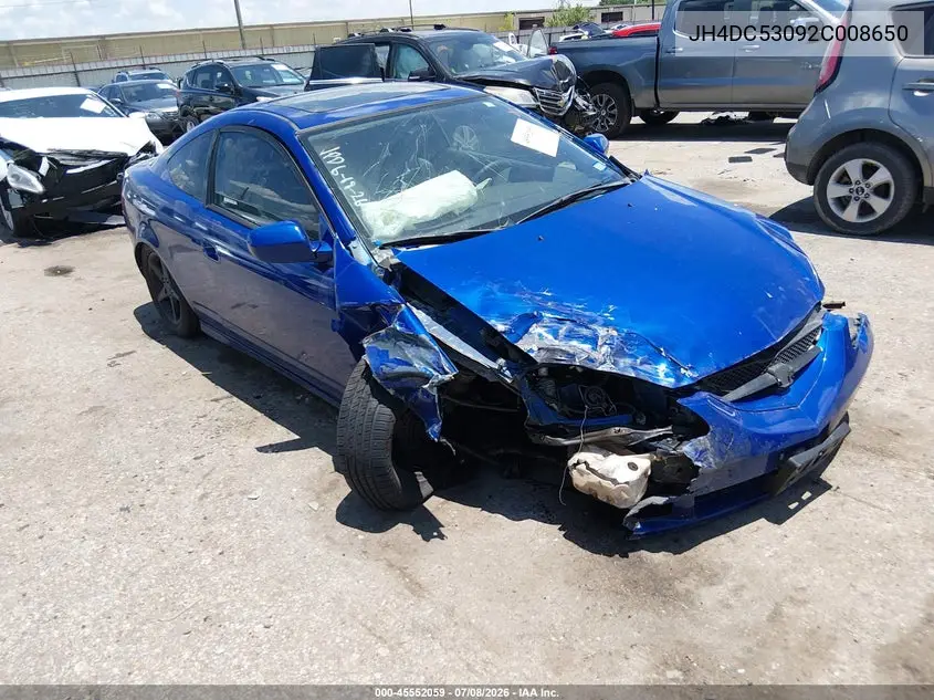2002 Acura Rsx Type S VIN: JH4DC53092C008650 Lot: 45552059