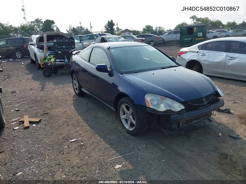 2002 Acura Rsx VIN: JH4DC54852C010867 Lot: 45620902