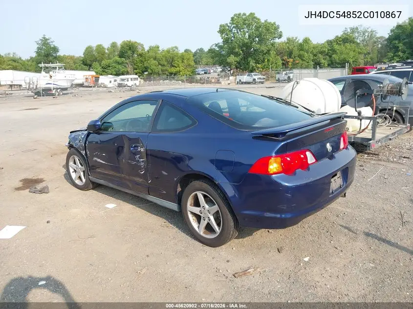 2002 Acura Rsx VIN: JH4DC54852C010867 Lot: 45620902