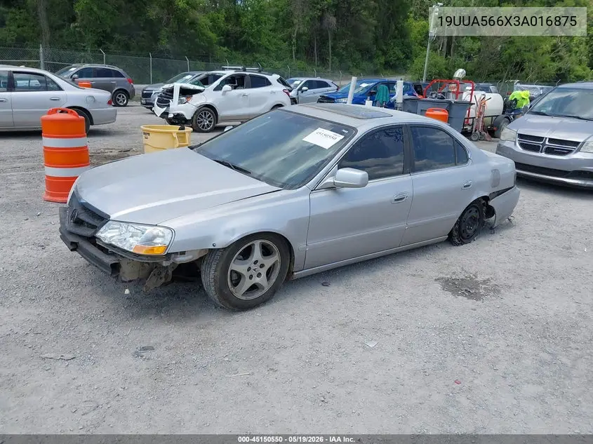 2003 Acura 3.2Tl VIN: 19UUA566X3A016875 Lot: 45150550
