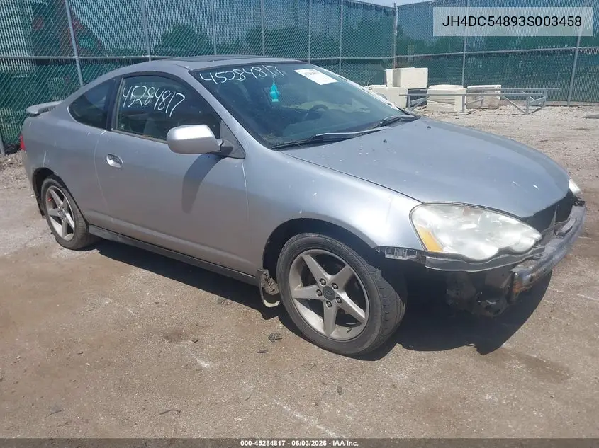 2003 Acura Rsx VIN: JH4DC54893S003458 Lot: 45284817
