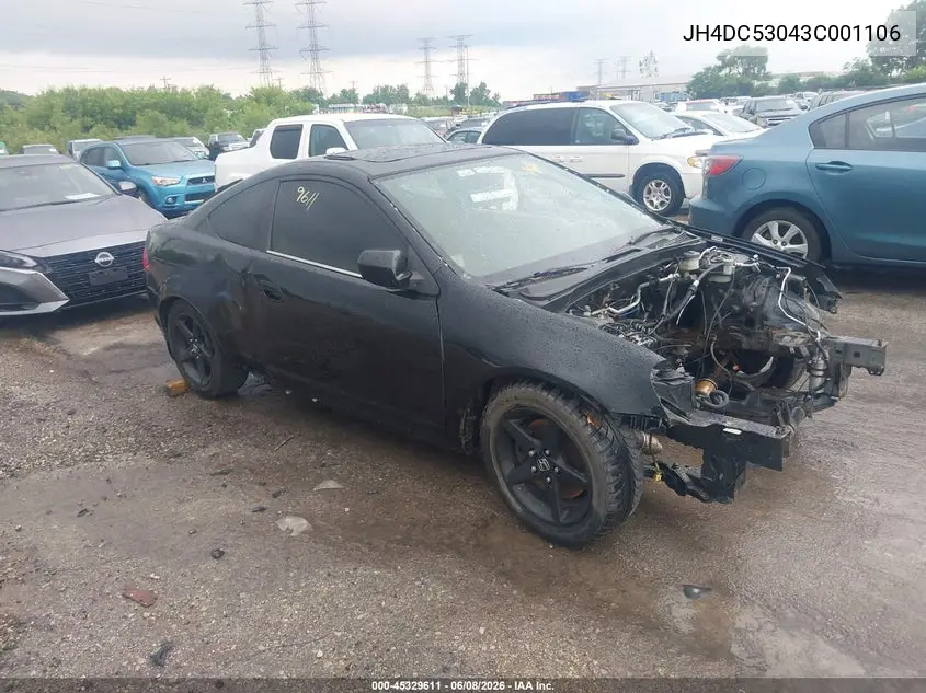 2003 Acura Rsx Type S VIN: JH4DC53043C001106 Lot: 45329611
