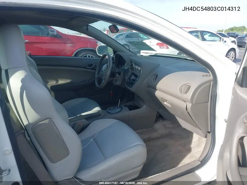 2003 Acura Rsx VIN: JH4DC54803C014312 Lot: 45417187
