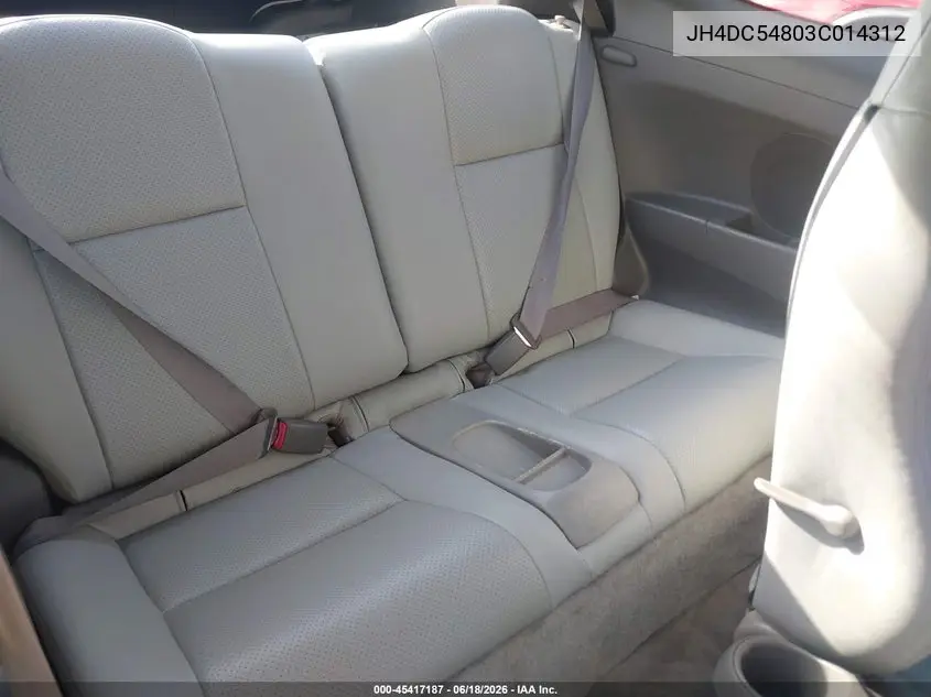 2003 Acura Rsx VIN: JH4DC54803C014312 Lot: 45417187