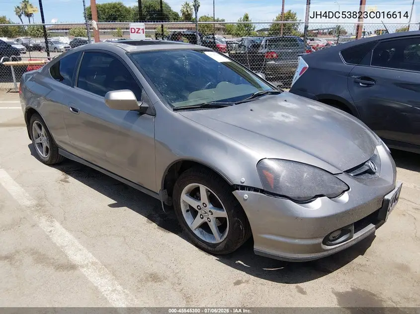 2003 Acura Rsx VIN: JH4DC53823C016614 Lot: 45545300