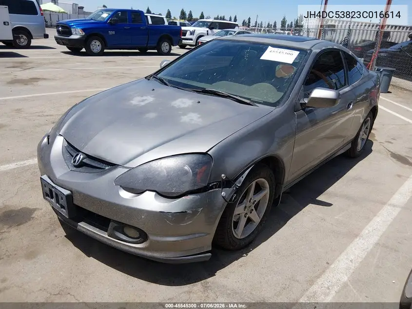 2003 Acura Rsx VIN: JH4DC53823C016614 Lot: 45545300