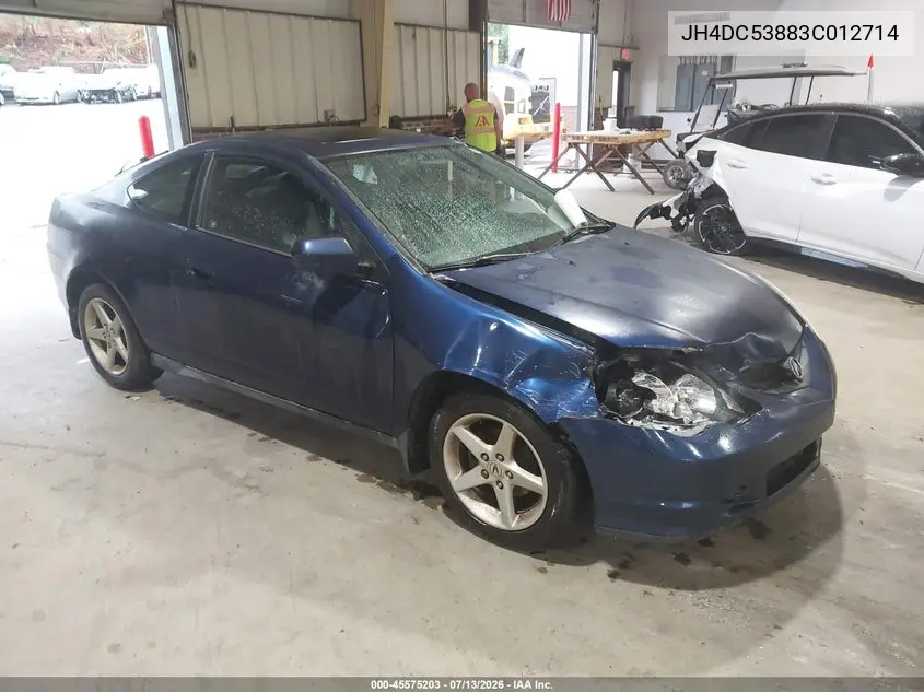 2003 Acura Rsx VIN: JH4DC53883C012714 Lot: 45575203