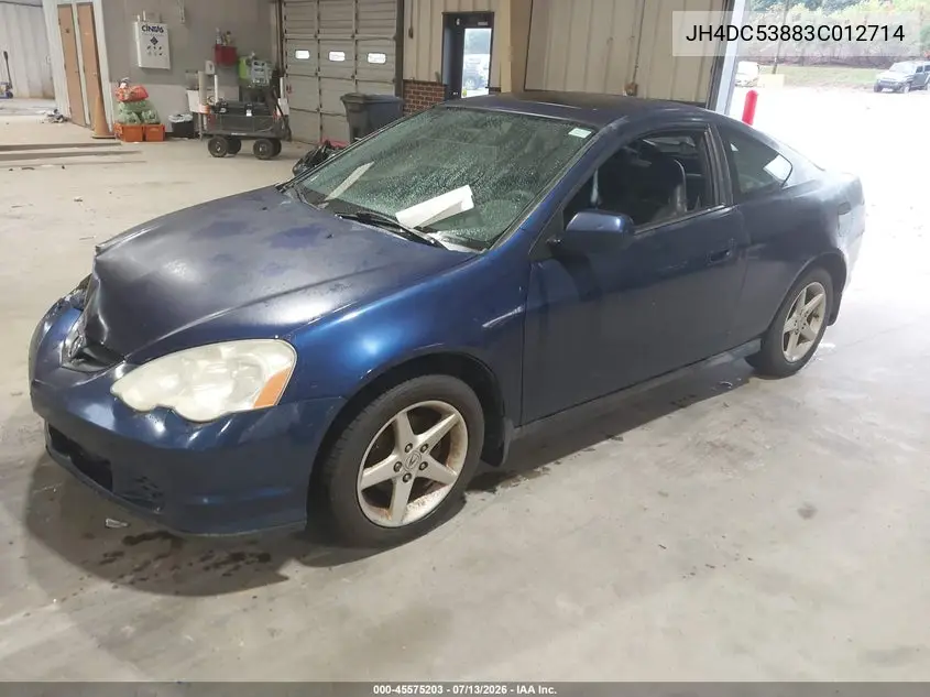 2003 Acura Rsx VIN: JH4DC53883C012714 Lot: 45575203
