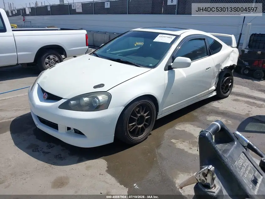 2003 Acura Rsx Type S VIN: JH4DC53013S004597 Lot: 45597904